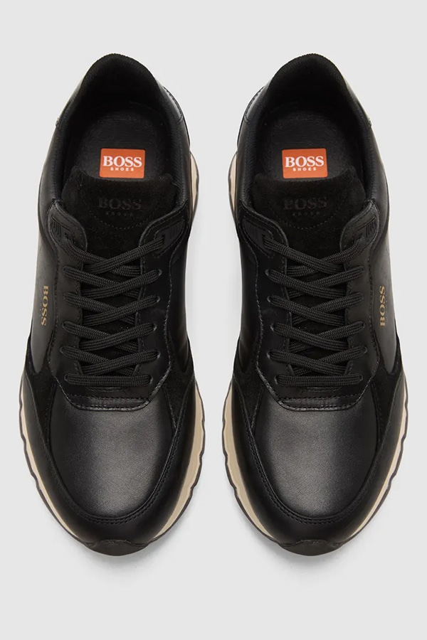 ΔΕΡΜΑΤΙΝΑ ΠΑΠΟΥΤΣΙΑ BOSS SHOES - BLACK GARDA